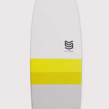 Yellow fun board available for rental at Tiago Pires Surf School.