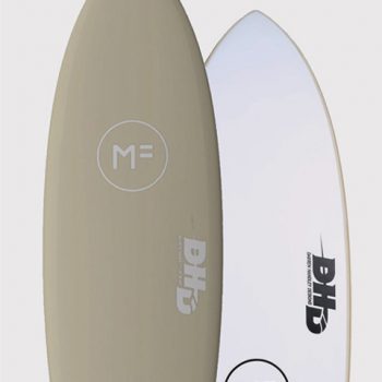 Grey fun boards available for rental at Tiago Pires Surf School.