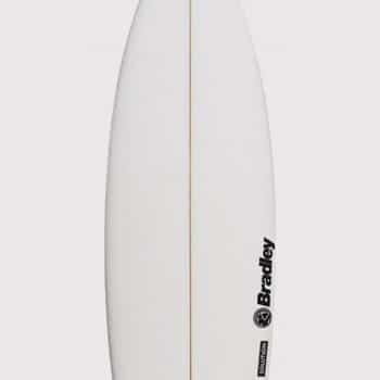 Grey high performance board available for rental at Tiago Pires Surf School.