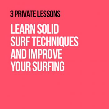 Tiago Pires Surf School 3 private lessons.