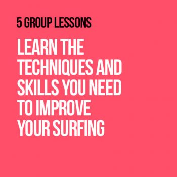 Tiago Pires Surf School 5 group lessons.
